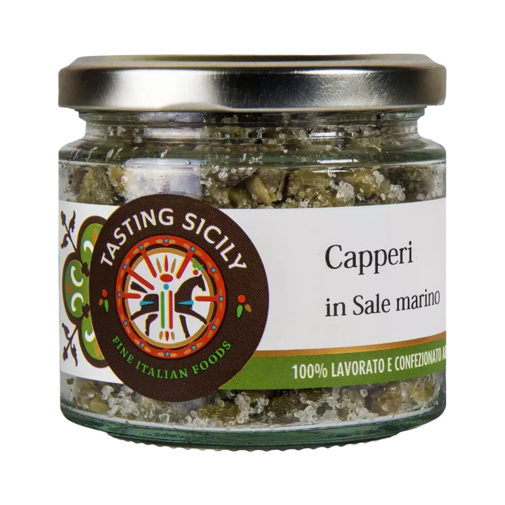 Kapern in Salz aus Sizilien, Italienische Premium Kapern, Tasting Sicily, 170 g