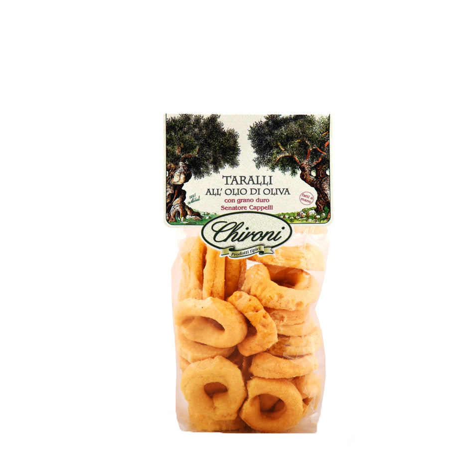 Italienische Taralli mit Olivenöl, Premium Taralli von Chironi, 200 g