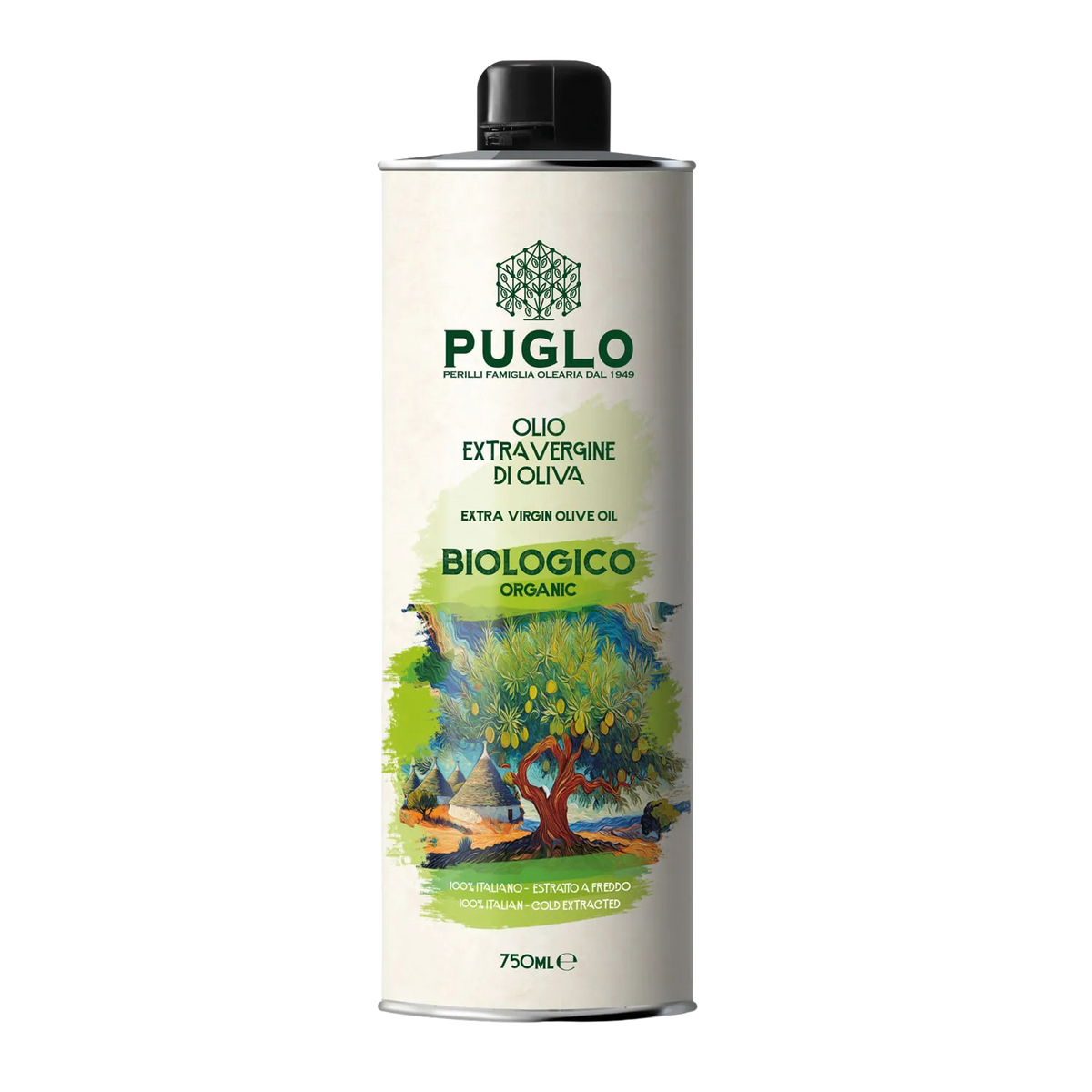 PUGLO, huile d'olive extra vierge biologique (750ml)