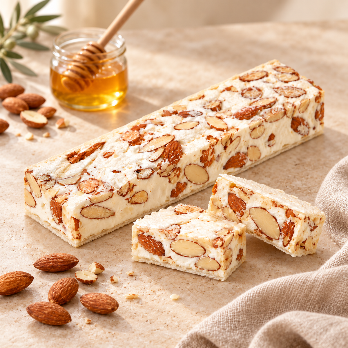 Properzi Torrone Classico mit Mandeln, Knusperiger Torrone, 200 g