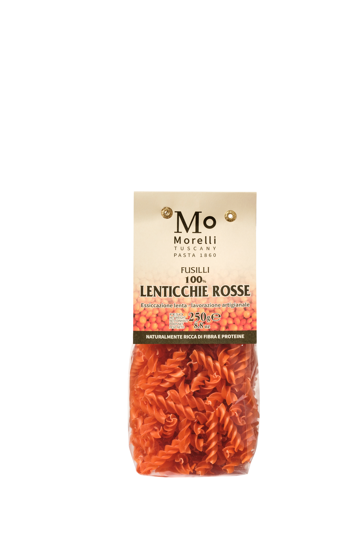 Fusilli de lentilles rouges (250 g)