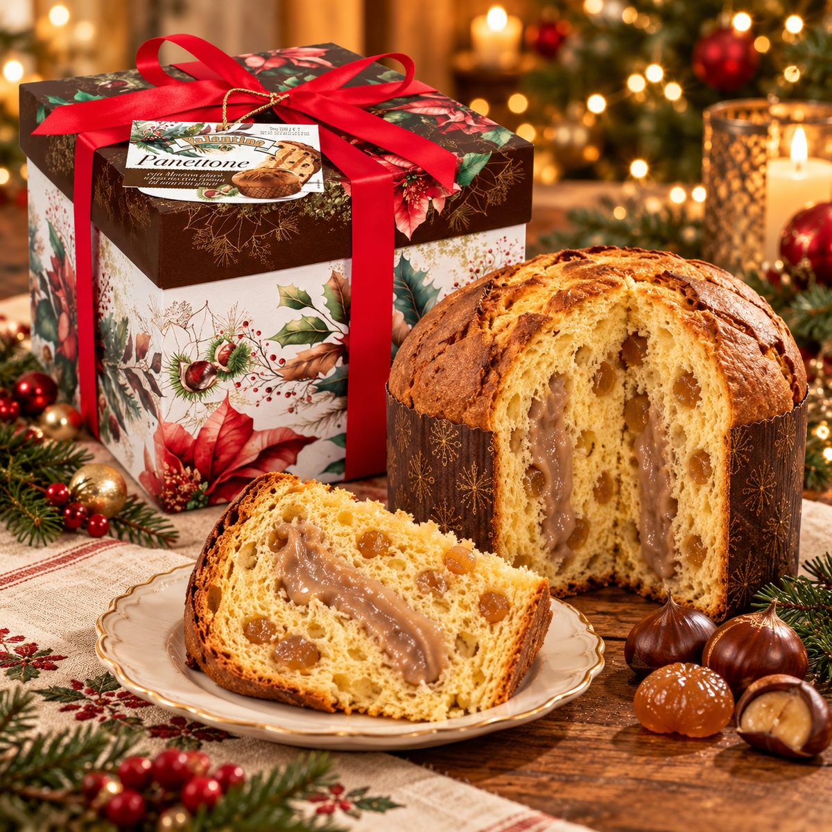 Valentino Panettone mit Marron-Glacé-Creme, 1000 g