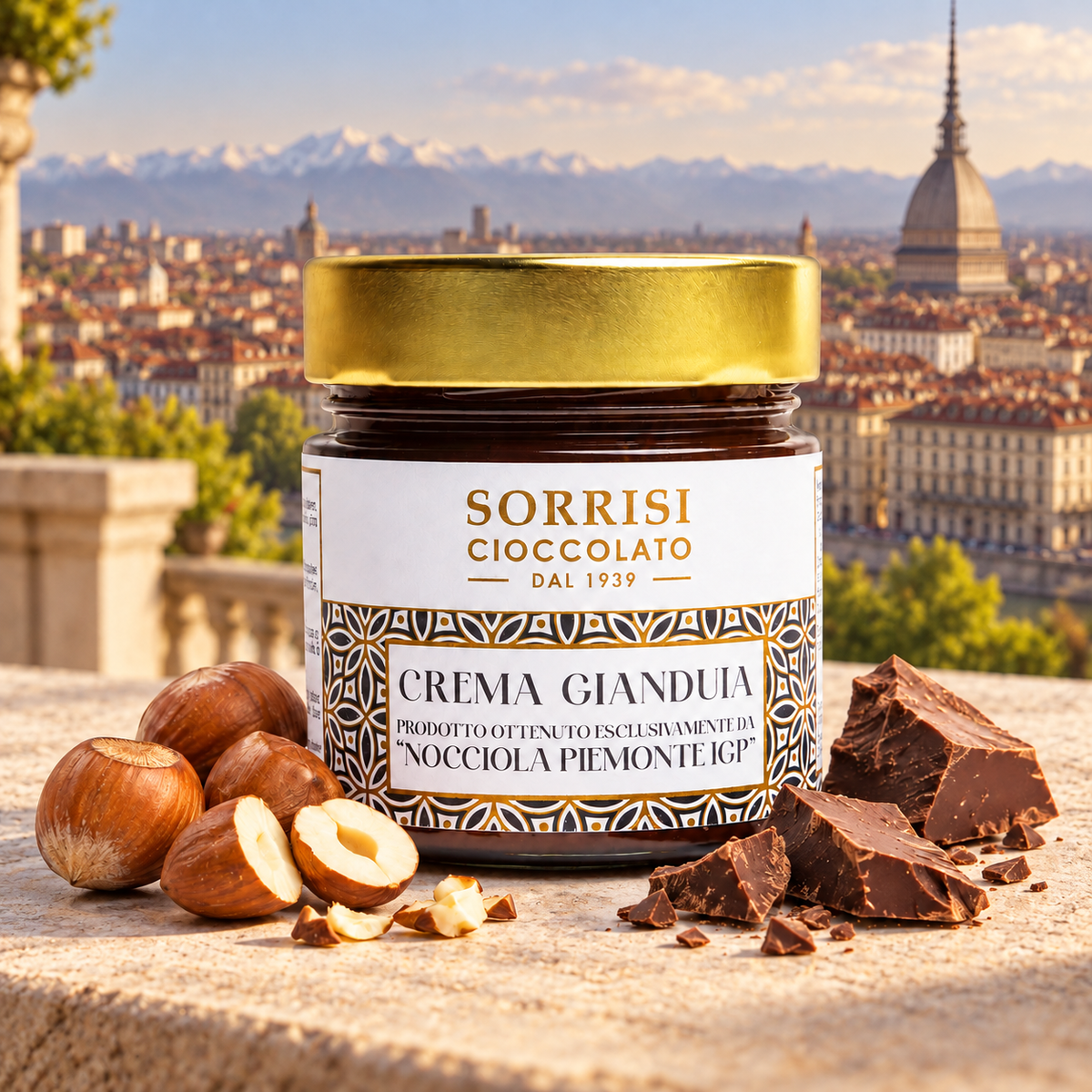 Sorrisi Crema Gianduia Classica, crema di nocciole di Torino, 220 g