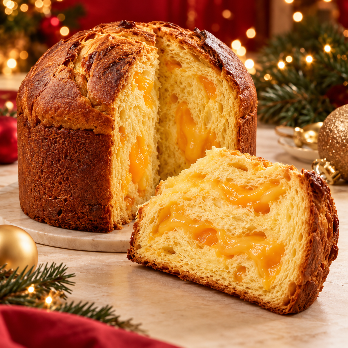Boella Panettone à la crème d'abricot, panettone premium de Turin, 650 g