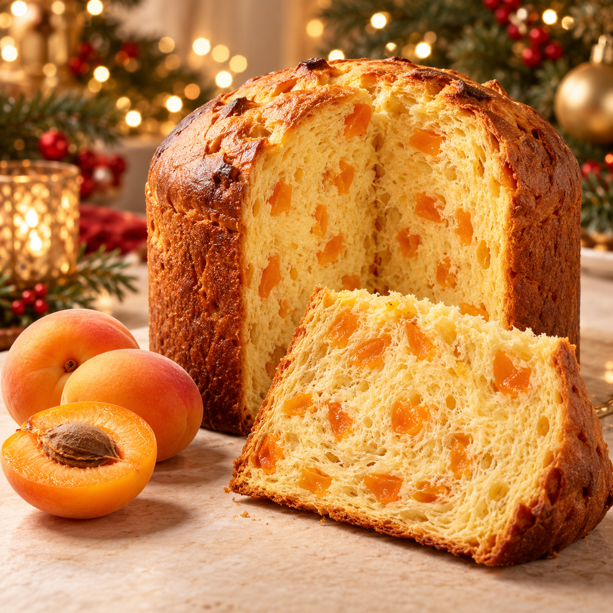 Boella Panettone aux morceaux d'abricots - délice fruité de Turin, 1000 g