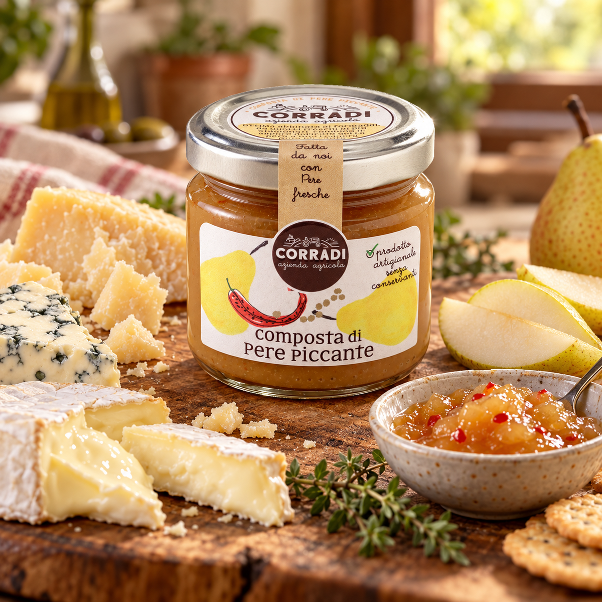 Corradi Spicy pear compote with pepperoncino, 110 g