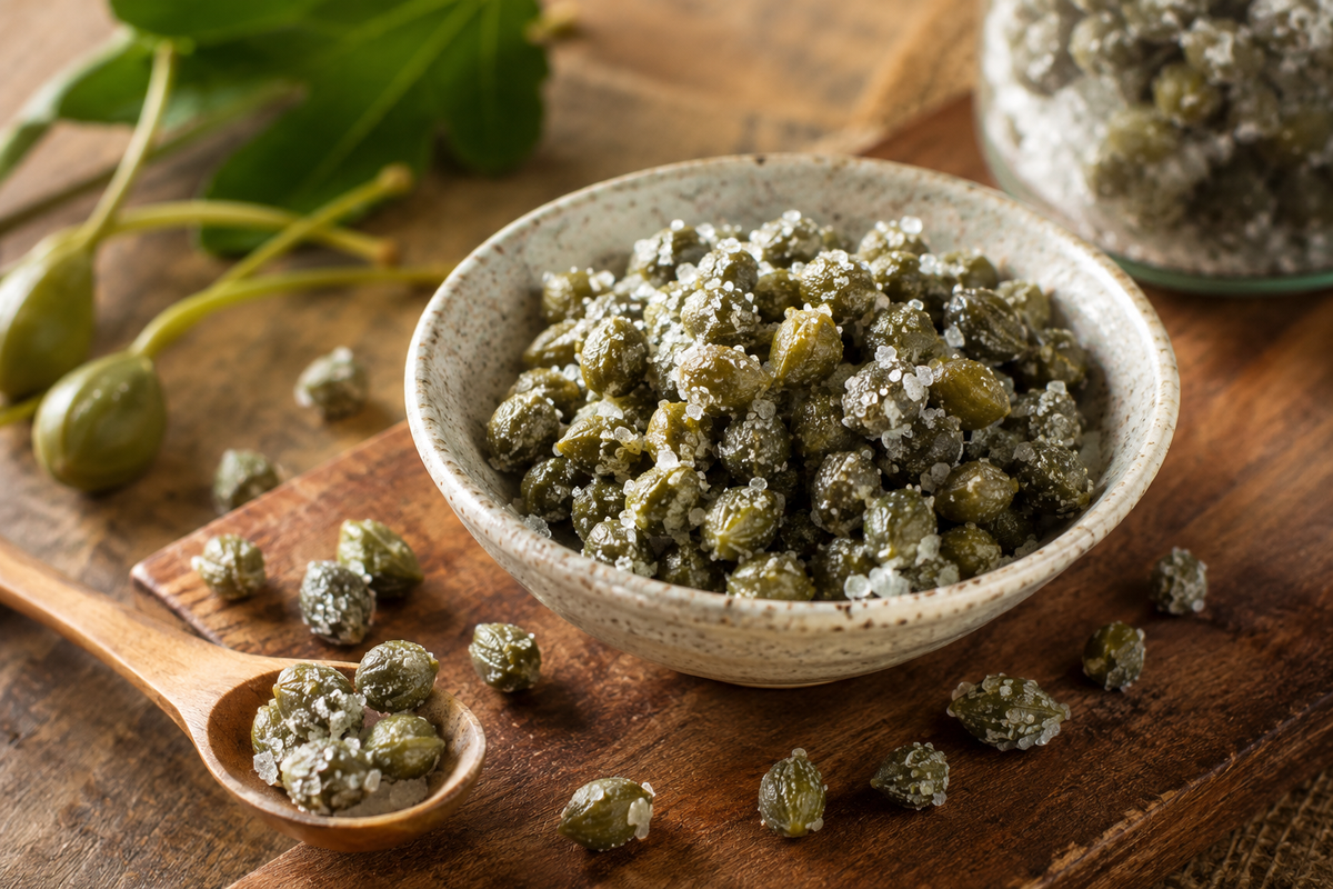 Kapern in Salz aus Sizilien, Italienische Premium Kapern, Tasting Sicily, 170 g