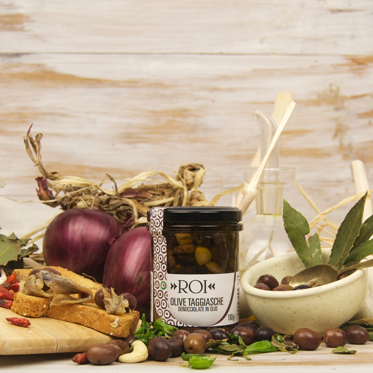 ROI Olive Taggiasche/Taggiasca in Olio Extra Vergine, 180 g