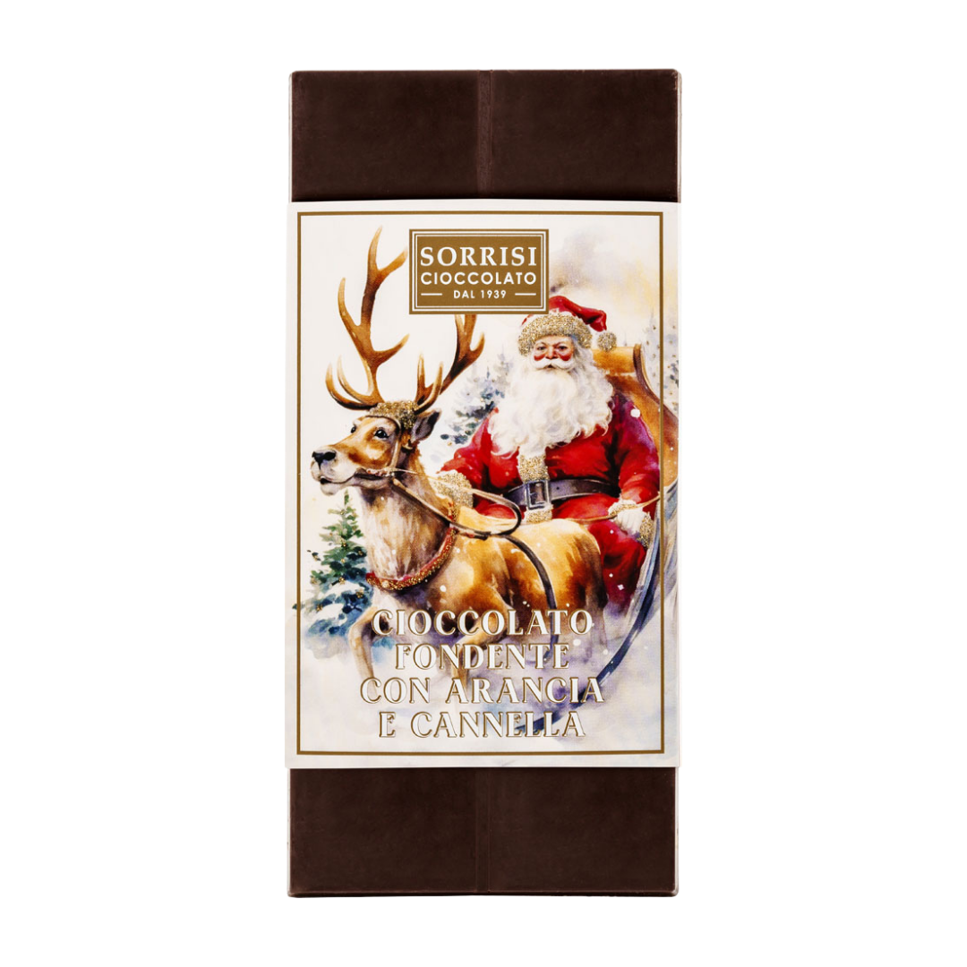 Dunkle Weihnachts-Schokolade mit Orange und Zimt, Sorrisi, 80 g