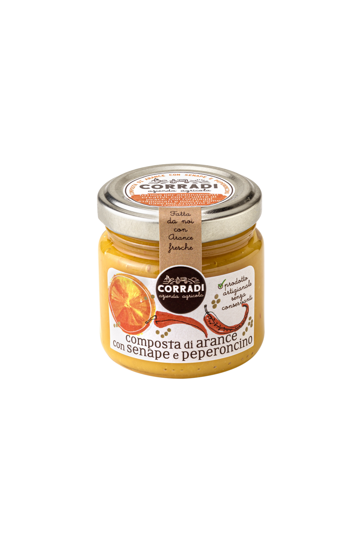 Confiture d'orange à la moutarde et au piment (120 g)