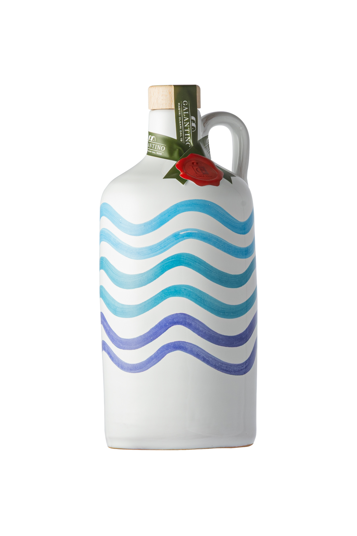 GALANTINO, «Onda» en céramique peinte à la main avec de l'huile d'olive extra vierge, 500 ml