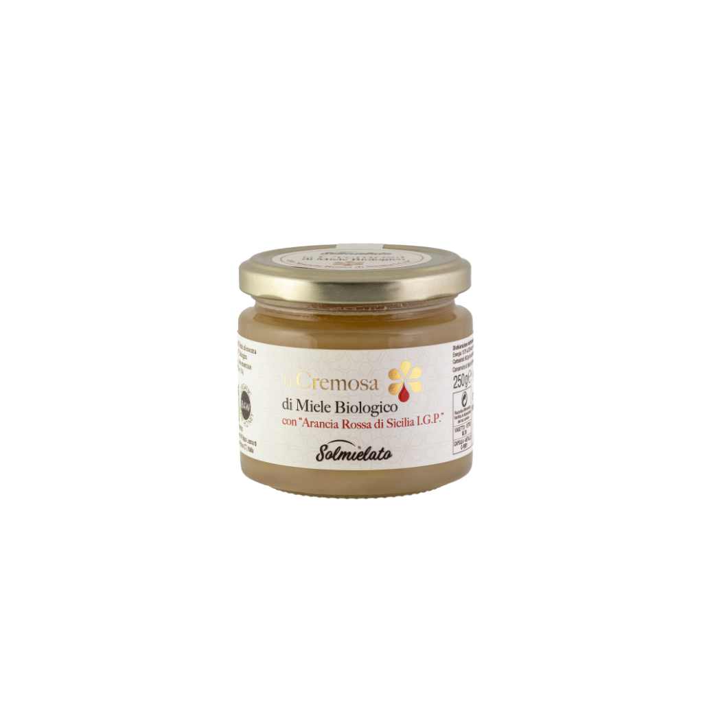 Crème de miel bio à l'orange sanguine de Sicile IGP, 250 g