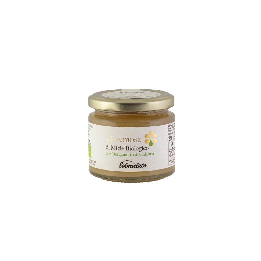 Organic honey cream with bergamot from Reggio Calabria DOP (250 g)