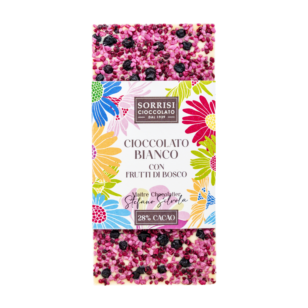 White chocolate with wild berries, Boella&Sorrisi, 80 g