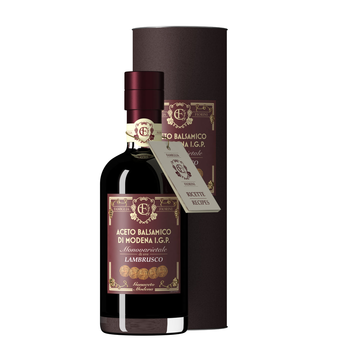 Aceto Balsamico di Modena IGP, Monovariental Lambrusco,Fiorini, 250 ml