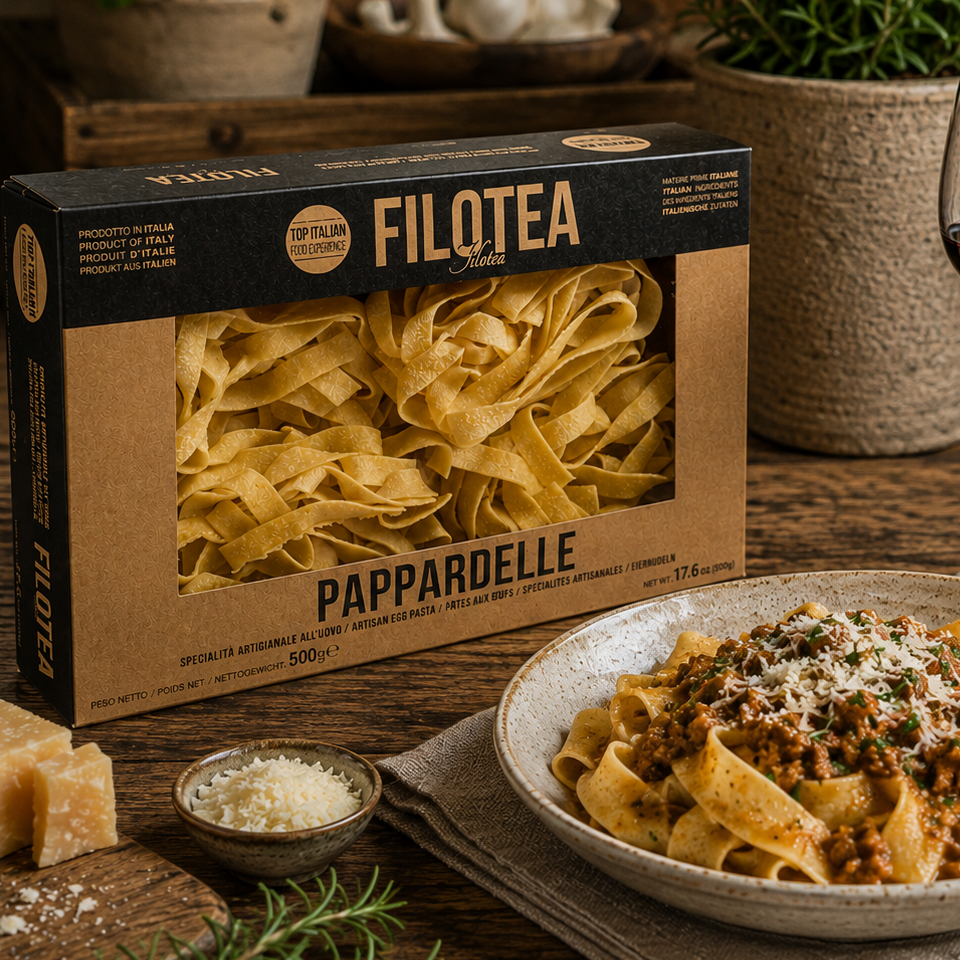 Filotea Pappardelle Nidi, Italienische Eierpasta, 500 g