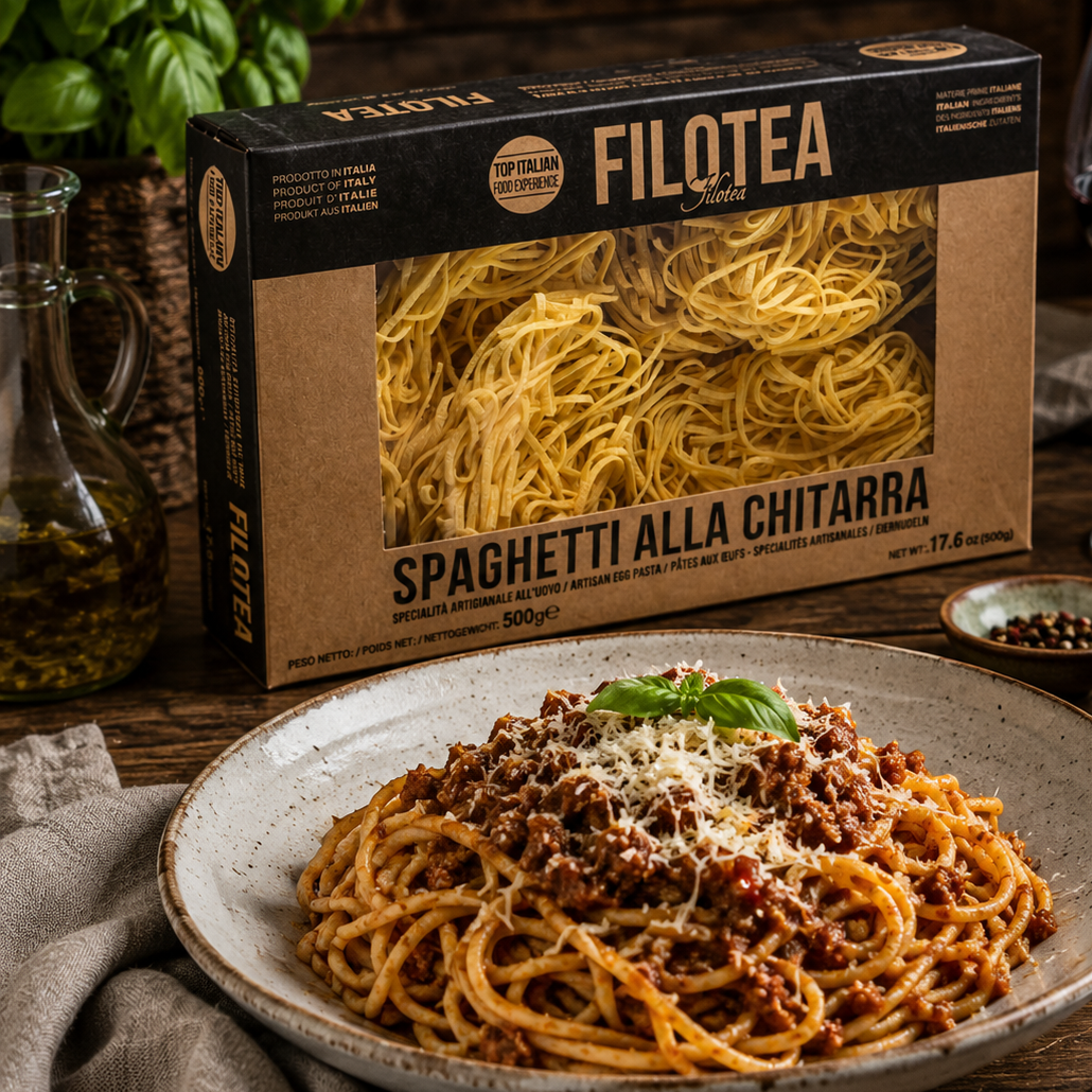 Filotea Spaghetti all Chitarra, Italienische Eierpasta, 500 g
