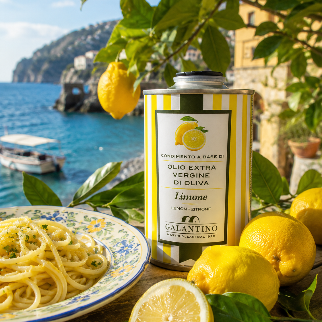 GALANTINO, Aromaöl mit Zitrone und Extra Vergine Olivenöl extra, 250 ml