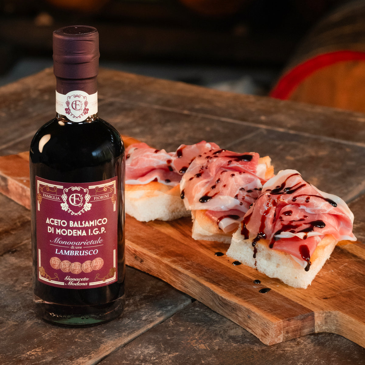 Aceto Balsamico di Modena IGP, Monovariental Lambrusco,Fiorini, 250 ml
