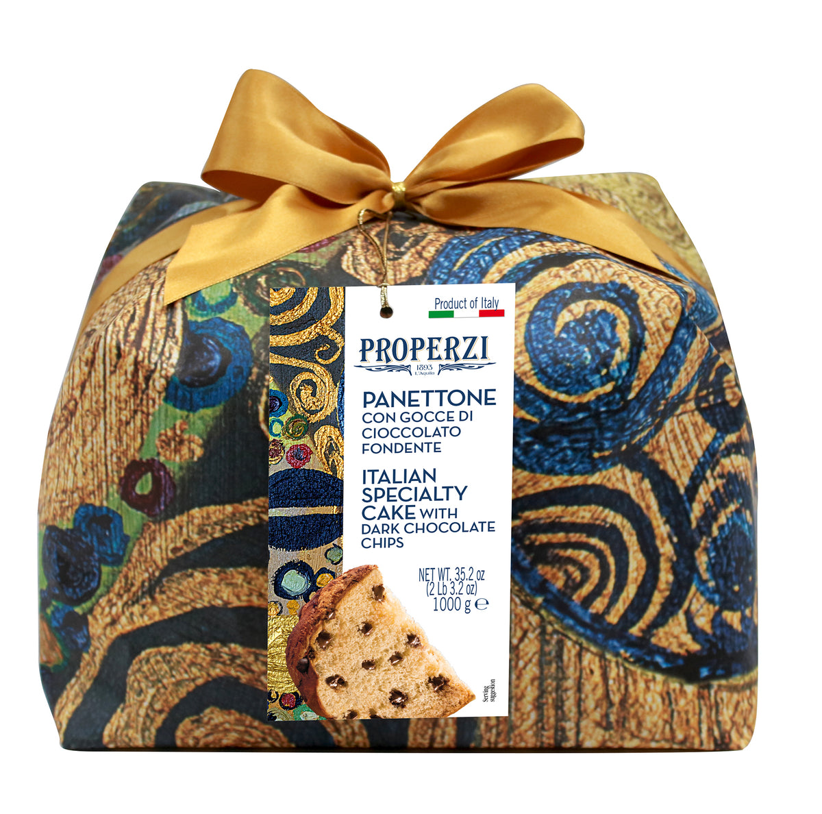 Properzi Panettone mit Dunkler Schokolade, ohne Rosinen und Kand.Früchte, 1000 g