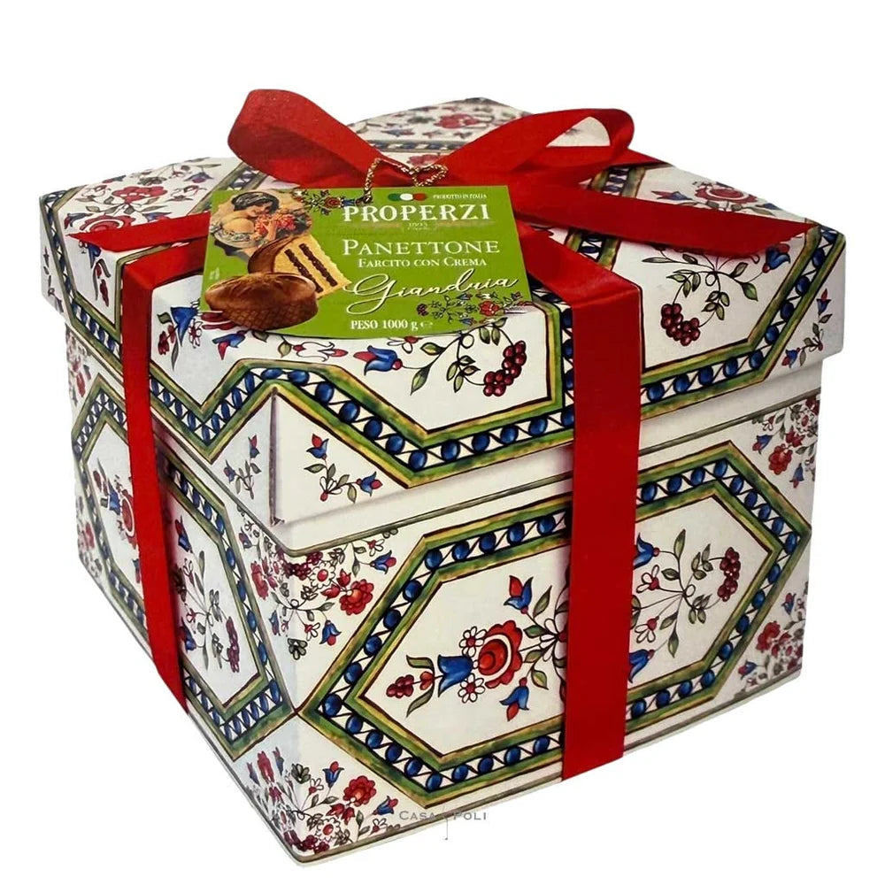 Properzi Panettone mit Gianduia-Creme in Hutschachtel, 1000 g