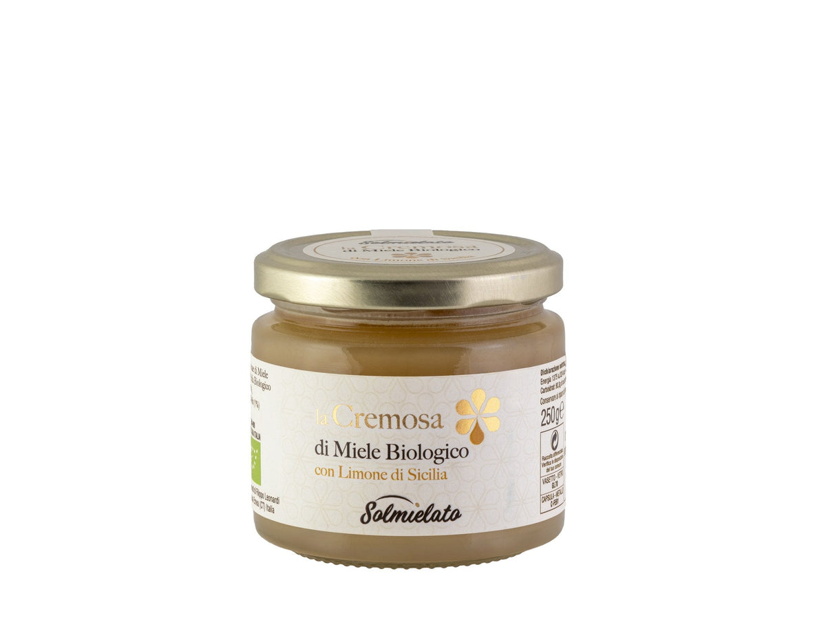 Organic honey cream with Sicilian lemon, 250 g