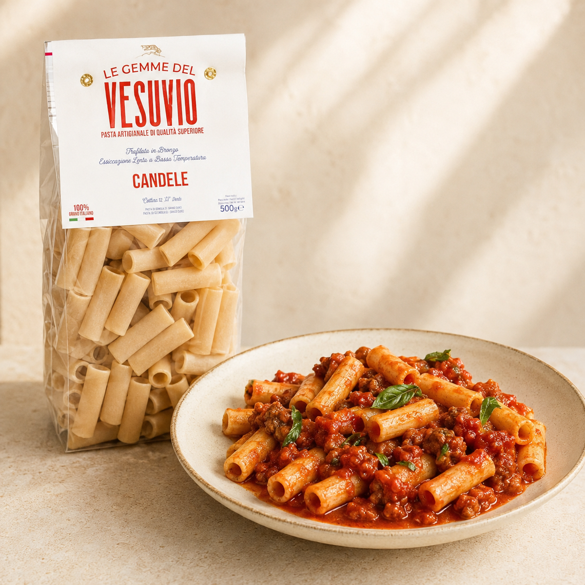 Le Gemme del Vesuvio Candele, bronzegezogene Pasta aus Kampanien, 500 g