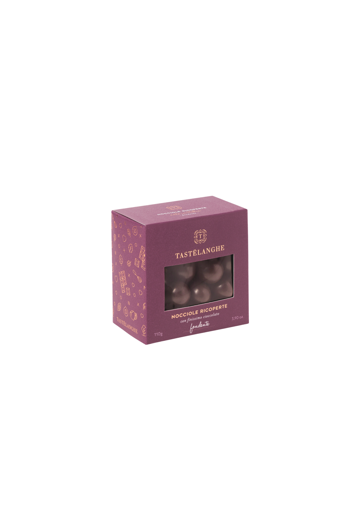 Hazelnuts in dark chocolate, 110 g